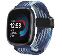 YASPARK Compatible with Fitbit Versa 4/3/Sense 2/1, Soft Elastic Nylon Sport Replacement Band for Fitbit Versa 4/3, Sense 2/1