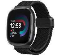 YASPARK Compatible with Fitbit Versa 4/3/Sense 2/1, Soft Elastic Nylon Sport Replacement Band for Fitbit Versa 4/3, Sense 2/1