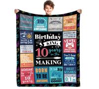 Yasrlvun 10th Birthday Gifts for Boys 10th Birthday Blanket 50” x 60" Boys 10th Birthday Gifts Son Grandson Nephew 10 Year Birthday Gift