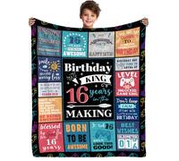 Yasrlvun 16th Birthday Gifts for Boys 16th Birthday Blanket 50“ x 60" Boys 16th Birthday Gifts Sweet 16 Year Old Gifts for Boy 16th Birthday Ideas