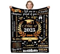 Yasrlvun 2025 Graduation Gifts Class of 2025 Graduation Gifts for Her Him Graduation Blanket 50"x60" Master College Nurse Daughter Graduation Gift