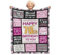 Yasrlvun 70th Birthday Gifts for Women, 1955 Birthday Gifts 70th Birthday Blanket 50"x 60" Presents for 70th Birthday 70th Birthday Gifts for Her