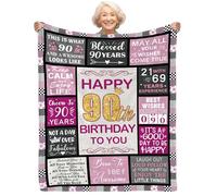 Yasrlvun 90th Birthday Gifts for Women, 1935 Birthday Gifts 90th Birthday Blanket 50"x 60" Presents for 90th Birthday 90th Birthday Gifts for Her