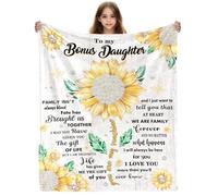 Yasrlvun Bonus Daughter Gifts Stepdaughter Gift from Stepmum Stepdad 50x60 Inch Step Daughter Blanket Unbiological Daughter Gifts for Christmas Birthday