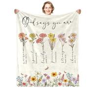 Yasrlvun Christian Gifts for Women Religious Gifts 50X60 Inch Christian Blanket Thanksgivings Christmas Bible Gift for Women-God Says You Are