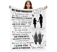 Yasrlvun Daughter Blanket from Mum, 50x60 Inch Daughter Blanket Daughter Birthday Valentines for Daughter