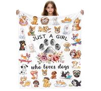 Yasrlvun Dog Lovers Gifts for Women Dog Mum Gift 50 x 60 In Dogs Lover Blanket Cute Christmas Thanksgivings Dogs Lover Present