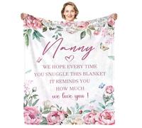 Yasrlvun Nanny Gifts from Grandchild, Nanny Birthday Gift 50x60 Inch Nannie Blanket Christmas Mothers Day Throw Blankets Present for Nannie