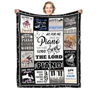 Yasrlvun Piano Gifts for Men Women 152x127CM Piano Throw Blanket Music Teacher Presents for Christmas Graduation Musicals Gift