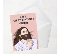 Yass Happy Birthday Queen! Greetings Card - Large Card