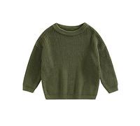 Yassiglia Toddler Baby Girl Boy Sweater Long Sleeve Knit Pullover Warm Knitwear Baby Winter Clothes Jumpers Tops Toddler Clothes (Green, 18-24 Months)