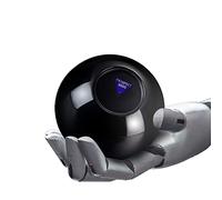 Yassk Mystic 8 Ball Retro Edition Fortune Telling Ball with Floating Answers, Novelty Toy Funny Gift, Black, 3.3 Inch, 1 Piece