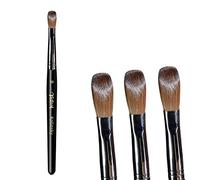 Yasterd Acrylic Nail Brush 100% Kolinsky Acrylic Brushes for Nails Size 8 Oval Crimped Shaped Nail Brushes for Acrylic Application Black Wood Handle Professional Nail Art Powder Brush Manicure Tool