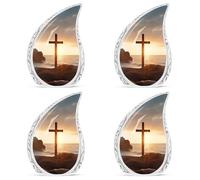YASUBJAG Jesus Christ Cremation Urn Human Ashes, Small Urn for Ashes Keepsake 3inch, Ashes Keepsake, Urn for Ashes for Women, Adult Urns for Human Ashes Men, Keepsake Urns for Human Ashes Set of 4