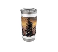 Yasuke First Samurai Afro Japanese Art Warrior Katana Stainless Steel Insulated Tumbler