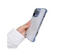yasyas Clear Hard Case for iPhone 13 Pro, Protective Cover with Open Edge Design, Sleek and Durable, Ultra Sim Frameless Hard Case For iPhone 13 Pro (Blue)