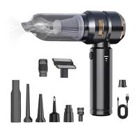 yasyas Cordless Handheld Vacuum Cleaner 17000Pa - 4-in-1 Portable Car Vacuum, Air Blower & Pump, 3 Suction Modes, HEPA Filter, USB Type-C Rechargeable Mini Vacuum Cleaner
