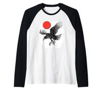 Yatagarasu T | Three-Legged Crow | Japanese Mythology Raglan Baseball Tee