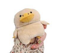 Yatchen Plush Case Compatible with AirPods Pro, Creative Cute 3D Cartoon Fur Doll Toy Duck Design Funny Mini AirPods Cover Case with Keychain AirPods Protective Case (AirPods Pro, Duck)