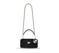 Yatchen Wallet Case for iPhone 16 Pro Max,Crossbody Phone Case with Lanyard Strap Cute Flip Folio Credit Card Holder Soft Silicone Girls Lady Handbag Cover for iPhone 16 Pro Max Black