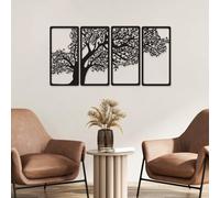 YATEASLU 4 Quls Islamic Wall Art Set - Metal Arabic Calligraphy Decor