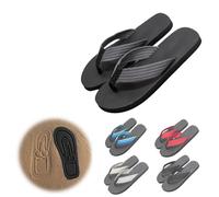 Yately Hidden Flops, Summer Beach Comfort Non Slip Sandal, Spoof Beach Flip Flops, Funny Footprint Slippers, Beach Party Punishment Props(Gray,13-13.5 Women/11-11.5 Men)