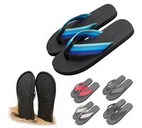 Yately Hidden Flops, Summer Beach Comfort Non Slip Sandal, Spoof Beach Flip Flops, Funny Footprint Slippers, Beach Party Punishment Props(Blue,6.5 UK)