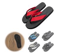 Yately Hidden Flops, Summer Beach Comfort Non Slip Sandal, Spoof Beach Flip Flops, Funny Footprint Slippers, Beach Party Punishment Props(Red,9-9.5 Women/7-7.5 Men)