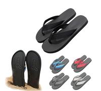 Yately Hidden Flops, Summer Beach Comfort Non Slip Sandal, Spoof Beach Flip Flops, Funny Footprint Slippers, Beach Party Punishment Props(Black,5 UK)
