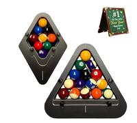 Yately Precision-Engineered Professional Billiard Rack System That Eliminates Gaps, Heavy Duty Solid Wood Billiard 8-Ball/9-Ball Pro Consistent Tight Tool for Ball Pool Tables(PCS)