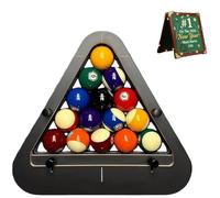 Yately Precision-Engineered Professional Billiard Rack System That Eliminates Gaps, Heavy Duty Solid Wood Billiard 8-Ball/9-Ball Pro Consistent Tight Tool for Ball Pool Tables(9-BALL)