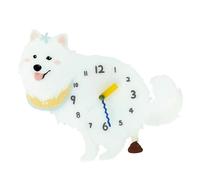 Yately Various Cute Dog Wall Clock - Funny Dog Lover Gift with Silly Moving Pendulum, Non-Ticking Decorative Clock for Home Kitchen Living Room(Style 38)