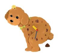 Yately Various Cute Dog Wall Clock - Funny Dog Lover Gift with Silly Moving Pendulum, Non-Ticking Decorative Clock for Home Kitchen Living Room(Style 15)