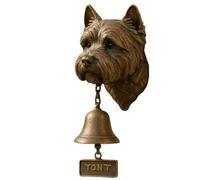 Yately Various Dog Welcome Doorbell,Vintage Resin Wall Mounted Entry Bell for Porch, Front Door & Garden - Must-Have Dog Lover Giftg Bell(West Dog)