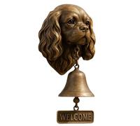 Yately Various Dog Welcome Doorbell，Vintage Resin Wall Mounted Entry Bell for Porch, Front Door & Garden - Must-Have Dog Lover Giftg Bell(King Charles Spaniel)