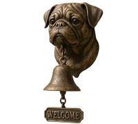 Yately Various Dog Welcome Doorbell,Vintage Resin Wall Mounted Entry Bell for Porch, Front Door & Garden - Must-Have Dog Lover Giftg Bell(Pekingese)