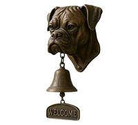 Yately Various Dog Welcome Doorbell,Vintage Resin Wall Mounted Entry Bell for Porch, Front Door & Garden - Must-Have Dog Lover Giftg Bell(Boxer)