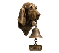 Yately Various Dog Welcome Doorbell，Vintage Resin Wall Mounted Entry Bell for Porch, Front Door & Garden - Must-Have Dog Lover Giftg Bell(Basset Hound)