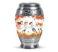 YATHABHISA Brother & Sister Theme 3 Inch, Keepsake Urns For Humans, Pack Of 1, Small Urns For Ashes, Mini Urns For Mom & Dad, Tribute Urn For Ash, Decorative Urns, Funeral Urns For Male & Female