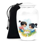 YATHABHISA Brother & Sister Urn For Human Ashes For Adult Male & Female, Memorial For Human Remains, Large With Velvet Bag, Cremation Urn For Adult Men & Women, Funeral Decorative Urns