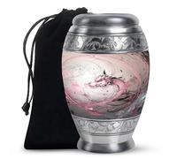 YATHABHISA Dragon Urn, Decorative Urns - Cremation Urns - Handcrafted Urns - Memorial Urns For Mom & Dad - Modern Urns - 10 Inch - Large With Velvet Bag - Metal Urns For Human Remains