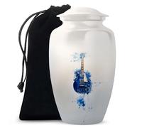 YATHABHISA Guitar Cremation Urn Musical Memorial Urns for Human Ashes, Decorative for Male & Female, White, 10 Inch