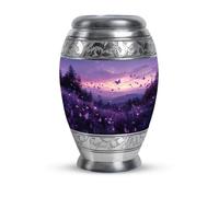 YATHABHISA Lavender Hills Butterflies Decorative Urn, Cremation Urns For Human Ashes, Urn For Ashes For Women, Metal Urn For Ashes Adult Male, Small Urns For Human Ashes Keepsake (Size - 3inch, 1 Pcs)