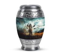 YATHABHISA Native American Decorative Urns, Memorial Burial Urn, Pack Of 1, Small Ashes Keepsake For Brother & Sister, Mini Urn For Mom & Dad Ashes, Cremation Urns For Adults Male & Female