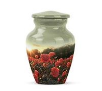 YATHABHISA Rose Urn Ashes, Urns for Human Ash, Cremated Burial & Funeral for Adult Remains, Memorial Gift for Father & Mother, Handcrafted, Small, Light Green, 3 Inch