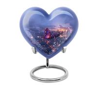 YATHABHISA Twilight Butterfly Urn, Heart Urn, Ashes Keepsake, Urn for Ashes for Women, Cremation Urns for Human Ashes, Urns for Human Ashes Adult Man, Small Urns for Human Ashes (Size - 3inch, 1 Pcs)