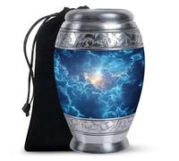 YATHABHISA Urn for Ashes for Men, Metal urns for Human Ashes, urns for Ashes Adult, Cremation urns for Ashes, Large Urn for Adult Ashes 10''_Blue | Sky Urn | Large Urn