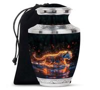 YATHABHISA Urns for Ashes, Urns for Human Ashes Adult Male & Female, Funeral Urns, Decorative Urns,Human Urns for Ashes, Large Urns 10''_Black, Orange | Tiger Urn | Cremation urn Human Ashes
