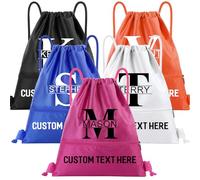 Yatihugy Custom Drawstring Bags Bulk, Personalized Drawstring Backpacks with Initials Name for Sports, Draw String Back Bag for Travel Beach Dance Gymnastics Climb Trip Party Daily Use