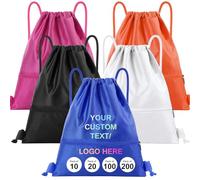 Yatihugy Custom Drawstring Bags Bulk with Logo, Personalized Drawstring Backpacks for Sports, Draw String Back Bag for Travel Beach Dance Gymnastics Climb Trip Party Daily Use(Royal blue)